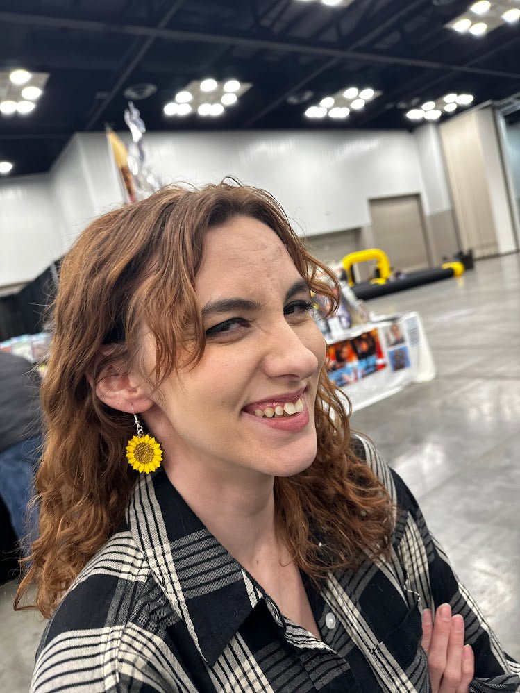 Large Kansas Sunflower Dangle Earrings - - Cate's Concepts, LLC