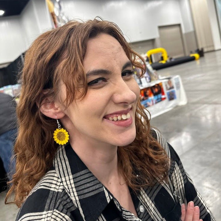 Large Kansas Sunflower Dangle Earrings - - Cate's Concepts, LLC