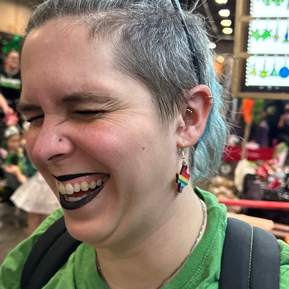 LGBTQIA+ Texas Pride Wooden Dangle Earrings - Cate's Concepts, LLC