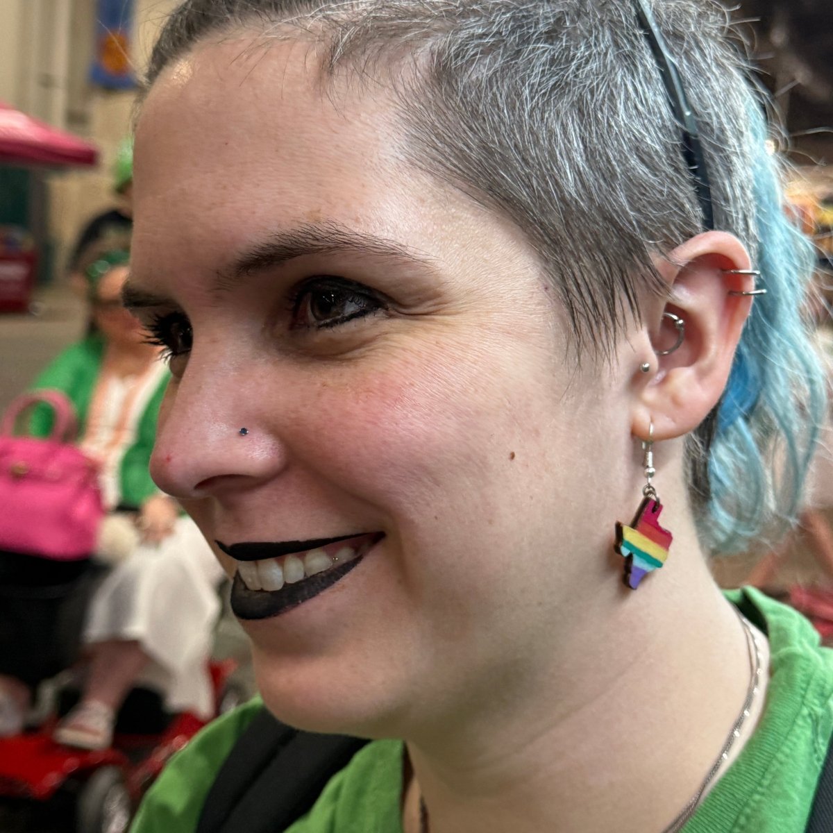 LGBTQIA+ Texas Pride Wooden Dangle Earrings - Cate's Concepts, LLC