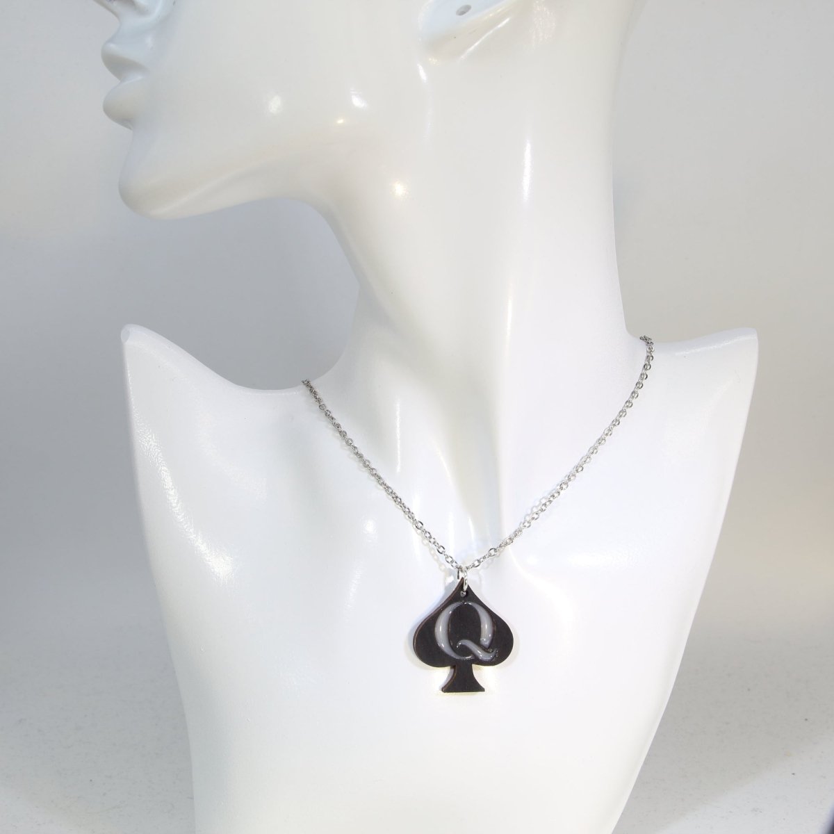 Queen of Spades Wooden Dangle Earrings - Necklace - Cate's Concepts, LLC