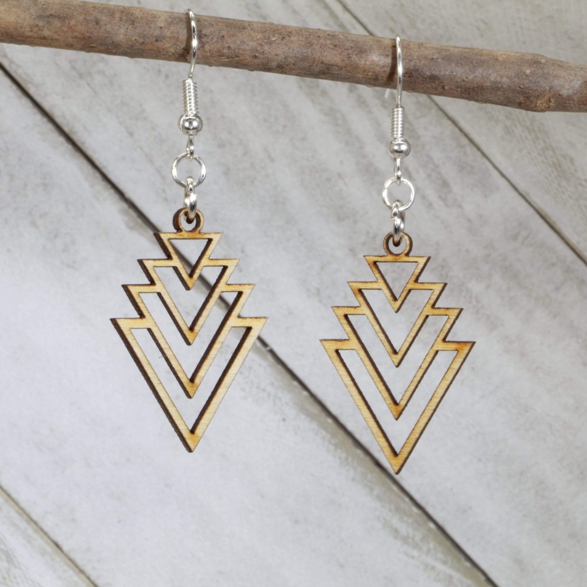 Art Deco Drop Arrow Dangle Earrings - - Cate's Concepts, LLC