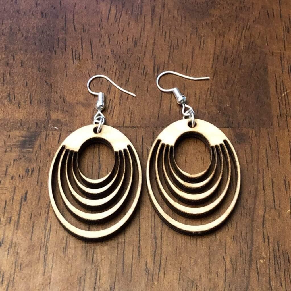 Art Deco Interlocking Circle Dangle Earrings - - Cate's Concepts, LLC