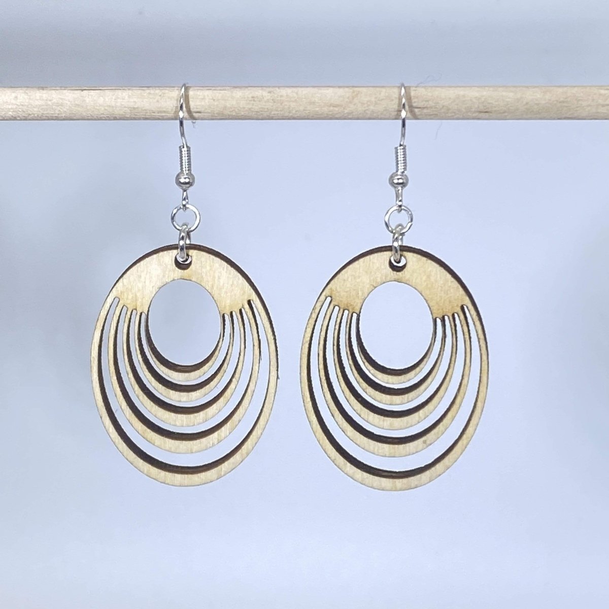 Art Deco Interlocking Circle Dangle Earrings - - Cate's Concepts, LLC