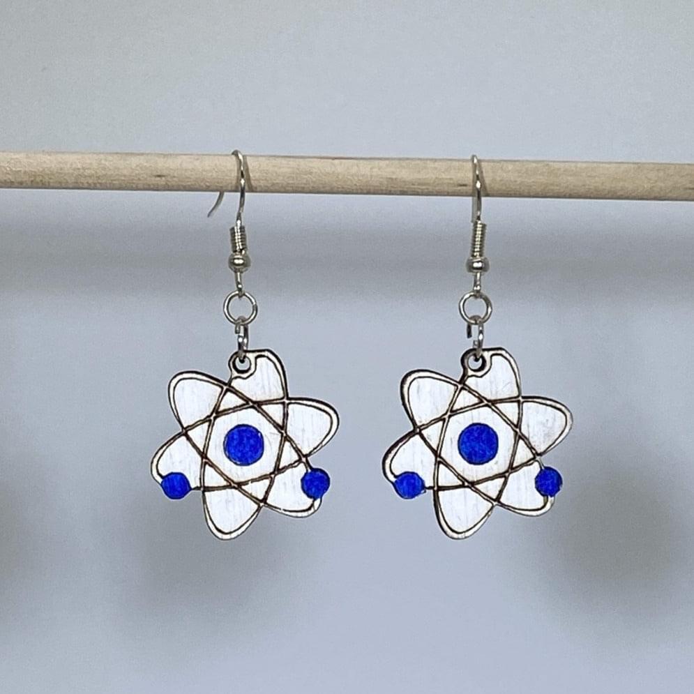 Atom Dangle Wooden Dangle Earrings - - Cate's Concepts, LLC
