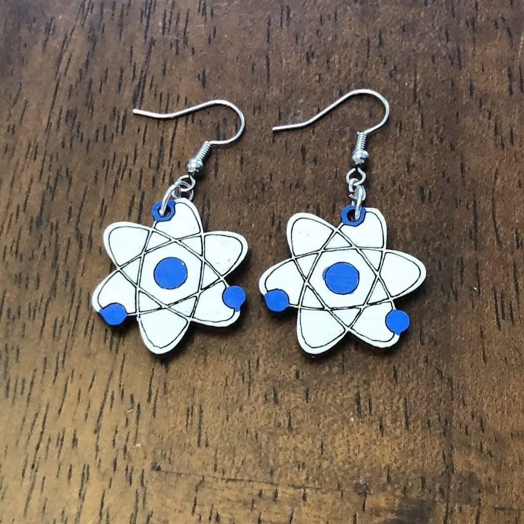 Atom Dangle Wooden Dangle Earrings - - Cate's Concepts, LLC
