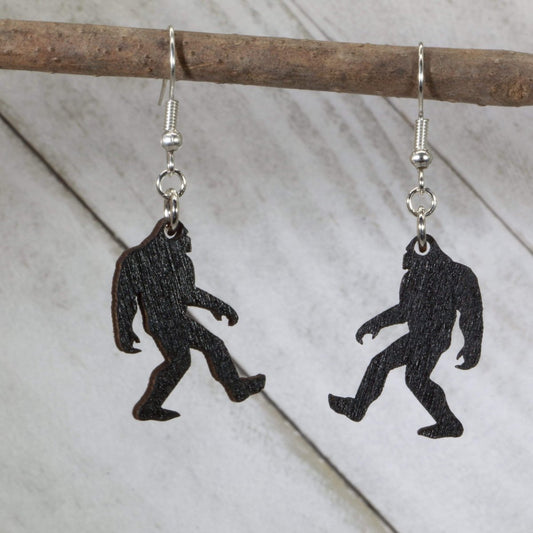 Bigfoot Wooden Dangle Earrings - Dangle - Cate's Concepts, LLC