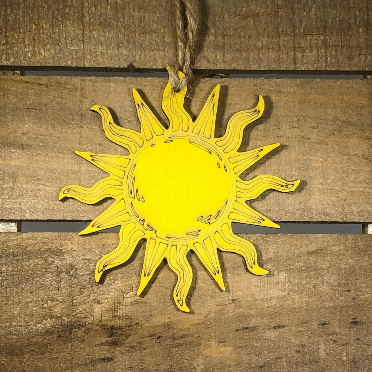 Bohemian Sun Christmas Wooden Ornaments - - Cate's Concepts, LLC