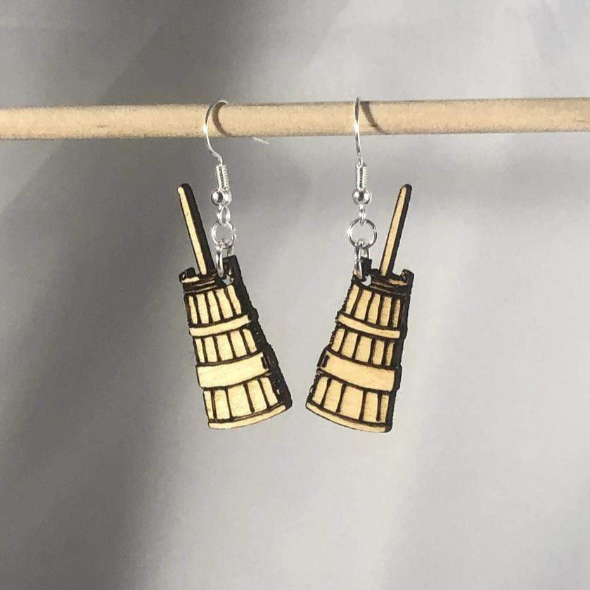 Butter Churns Dangle Earrings - - Cate's Concepts, LLC