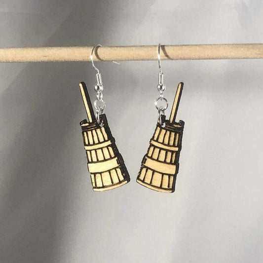 Butter Churns Dangle Earrings - - Cate's Concepts, LLC