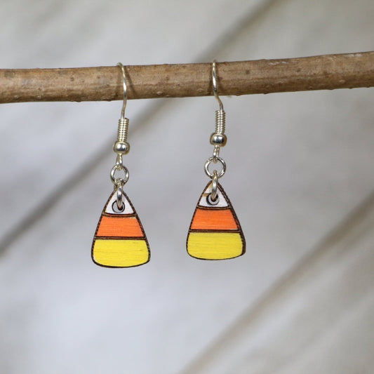 Candy Corn Wooden Dangle Earrings - Dangle - Cate's Concepts, LLC