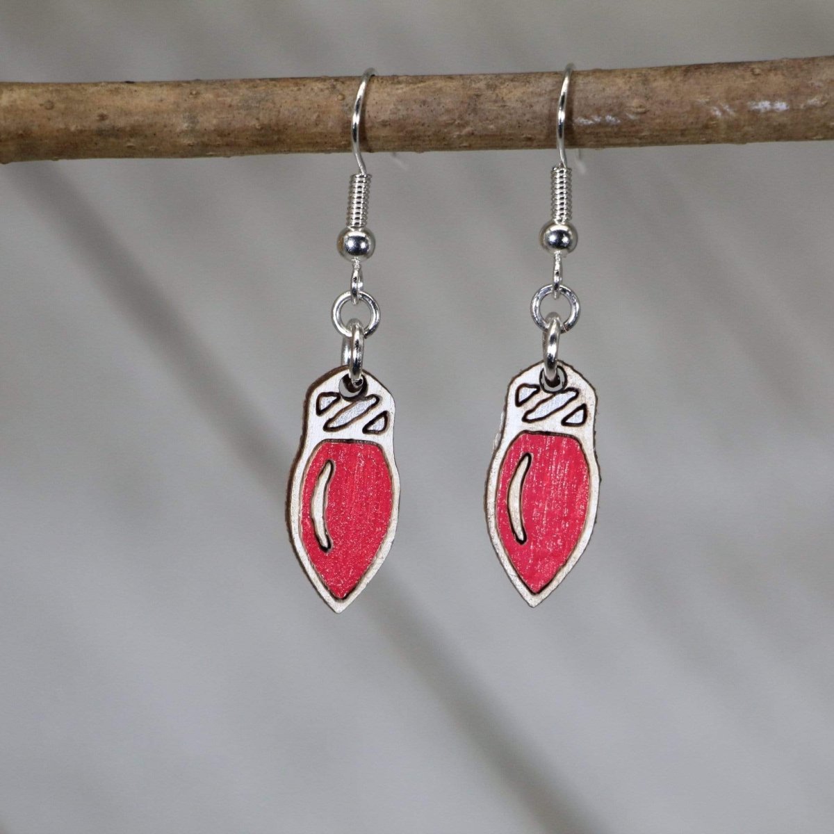 Christmas Lights Wooden Dangle Earrings - Dangle - Cate's Concepts, LLC