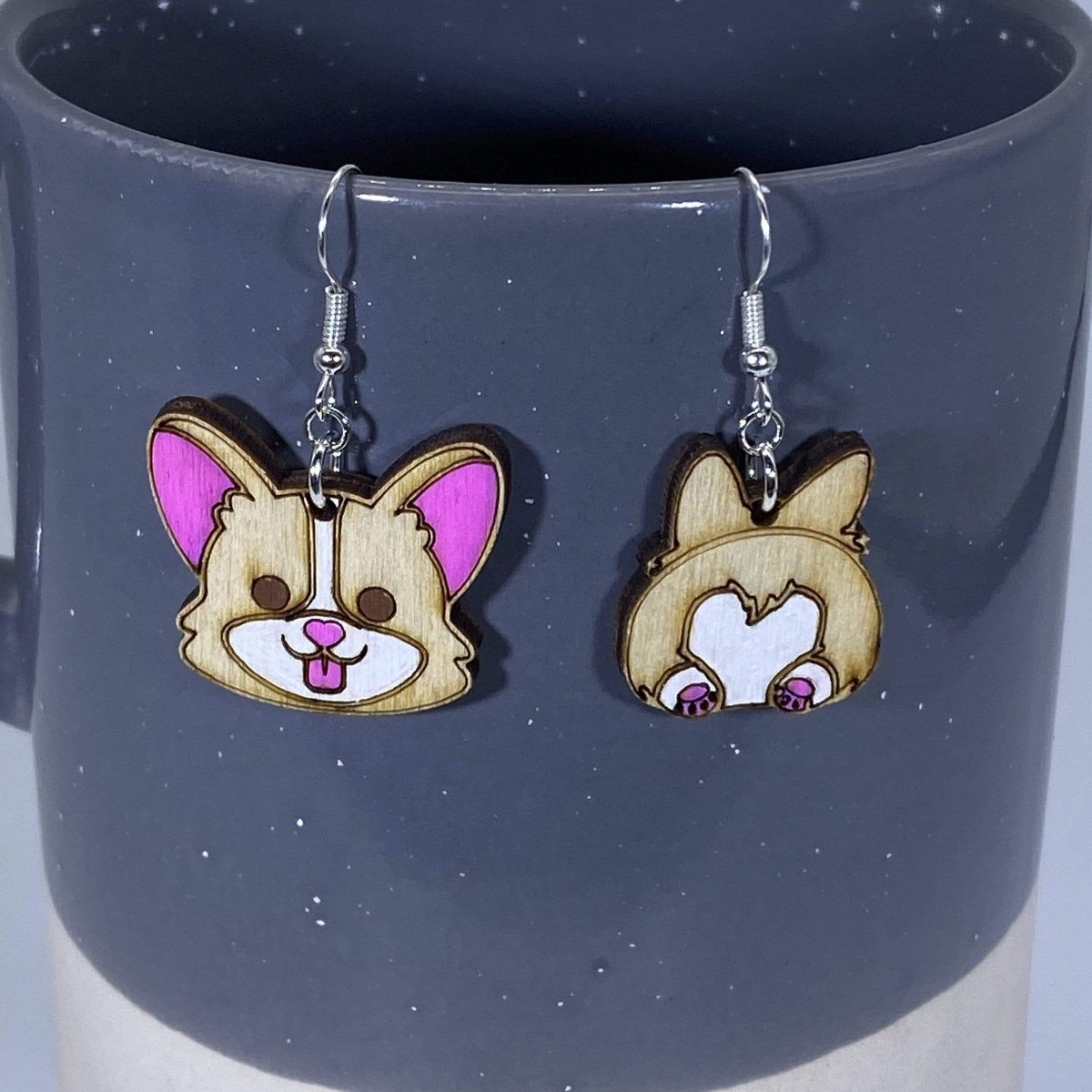Corgi Butt Dangle Earrings - Dangle - Cate's Concepts, LLC