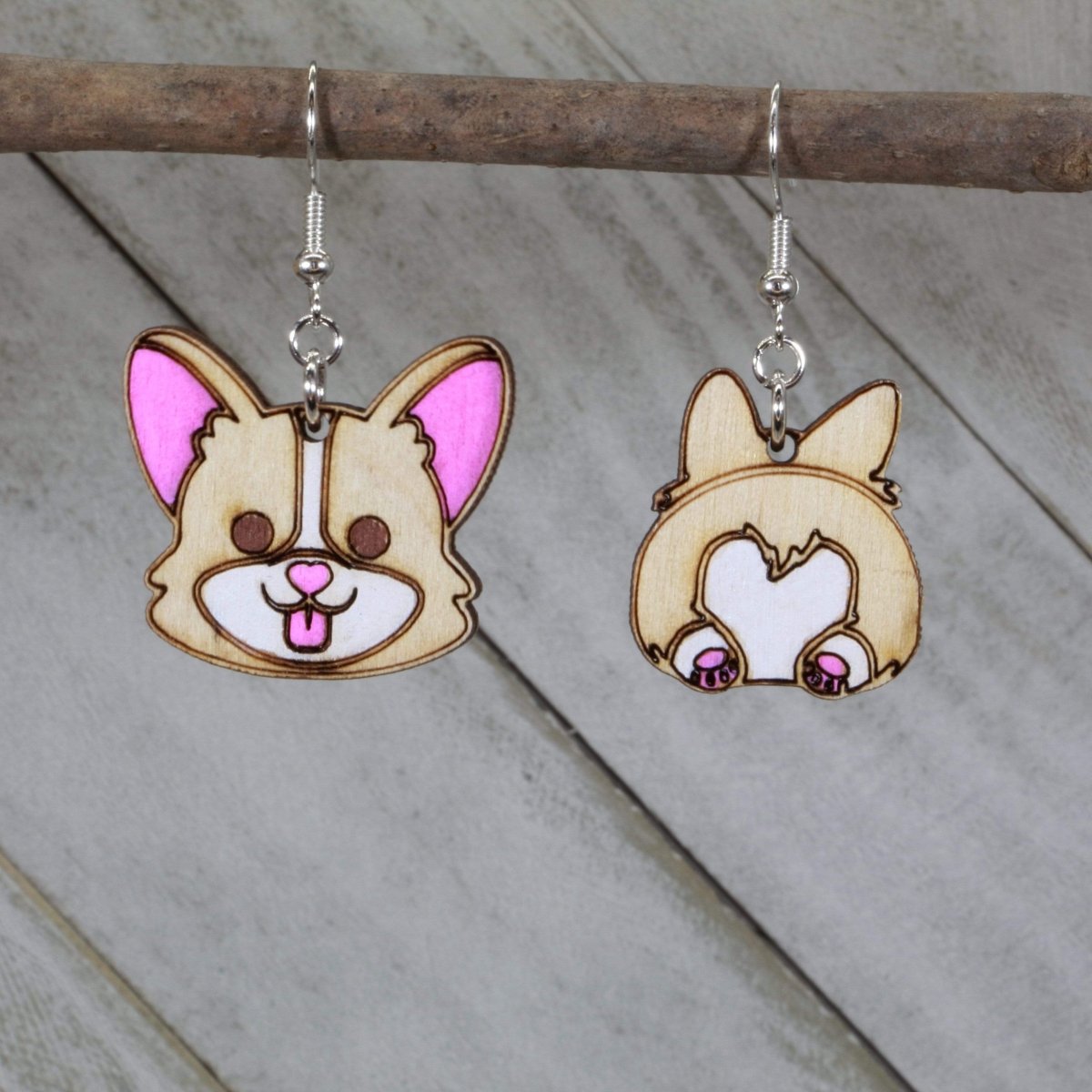 Corgi Butt Dangle Earrings - Dangle - Cate's Concepts, LLC