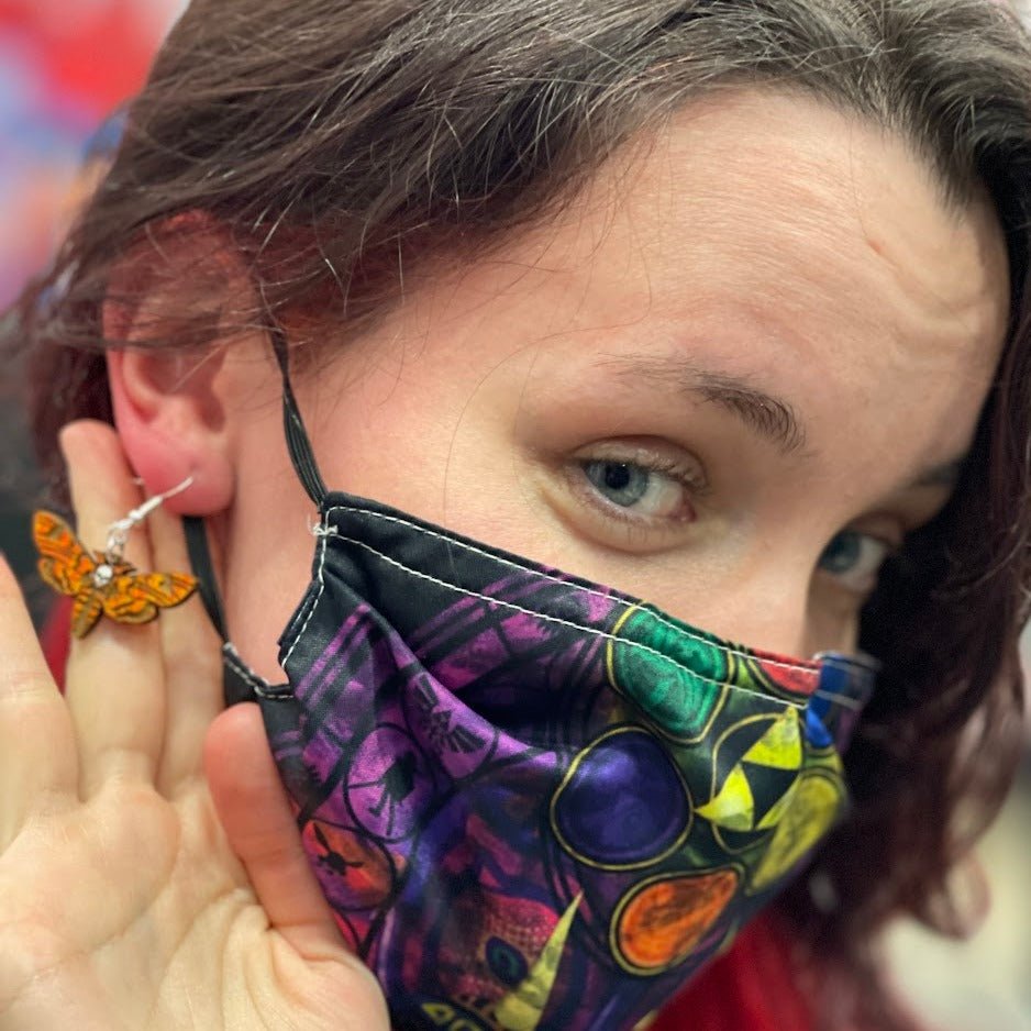Death Head Hawkmoth Dangle Earrings - - Cate's Concepts, LLC