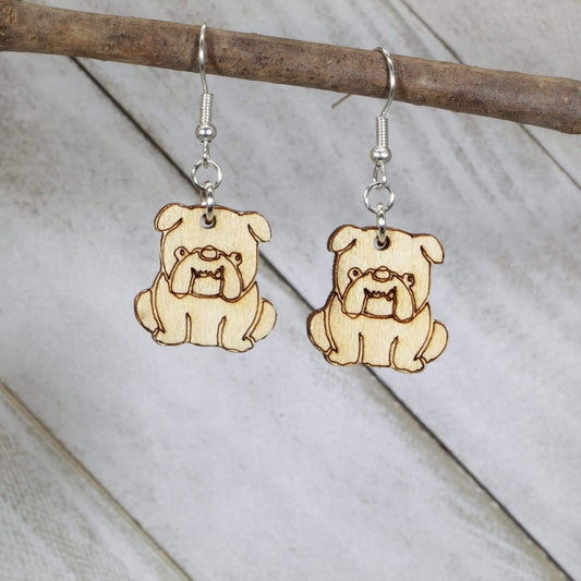 English Bulldog Dangle Earrings - Dangle - Cate's Concepts, LLC