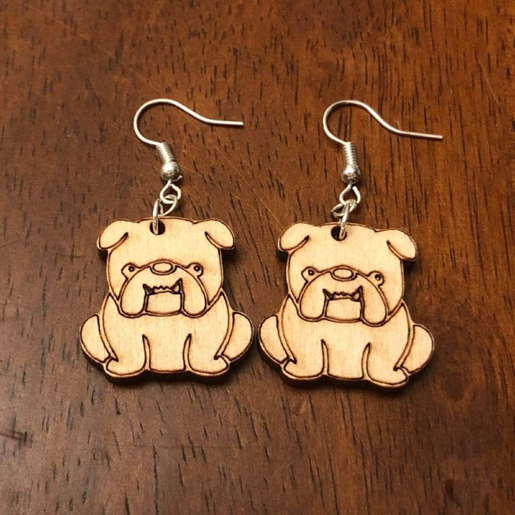 English Bulldog Dangle Earrings - Dangle - Cate's Concepts, LLC