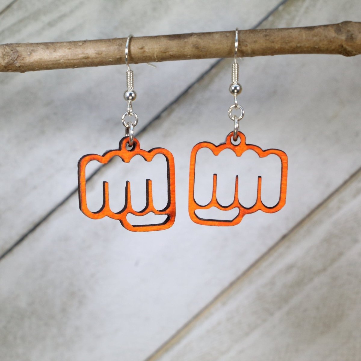Fist Bump Dangle Earrings - - Cate's Concepts, LLC