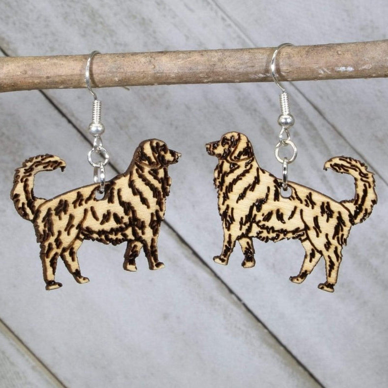 Golden Retriever Dangle Earrings - - Cate's Concepts, LLC