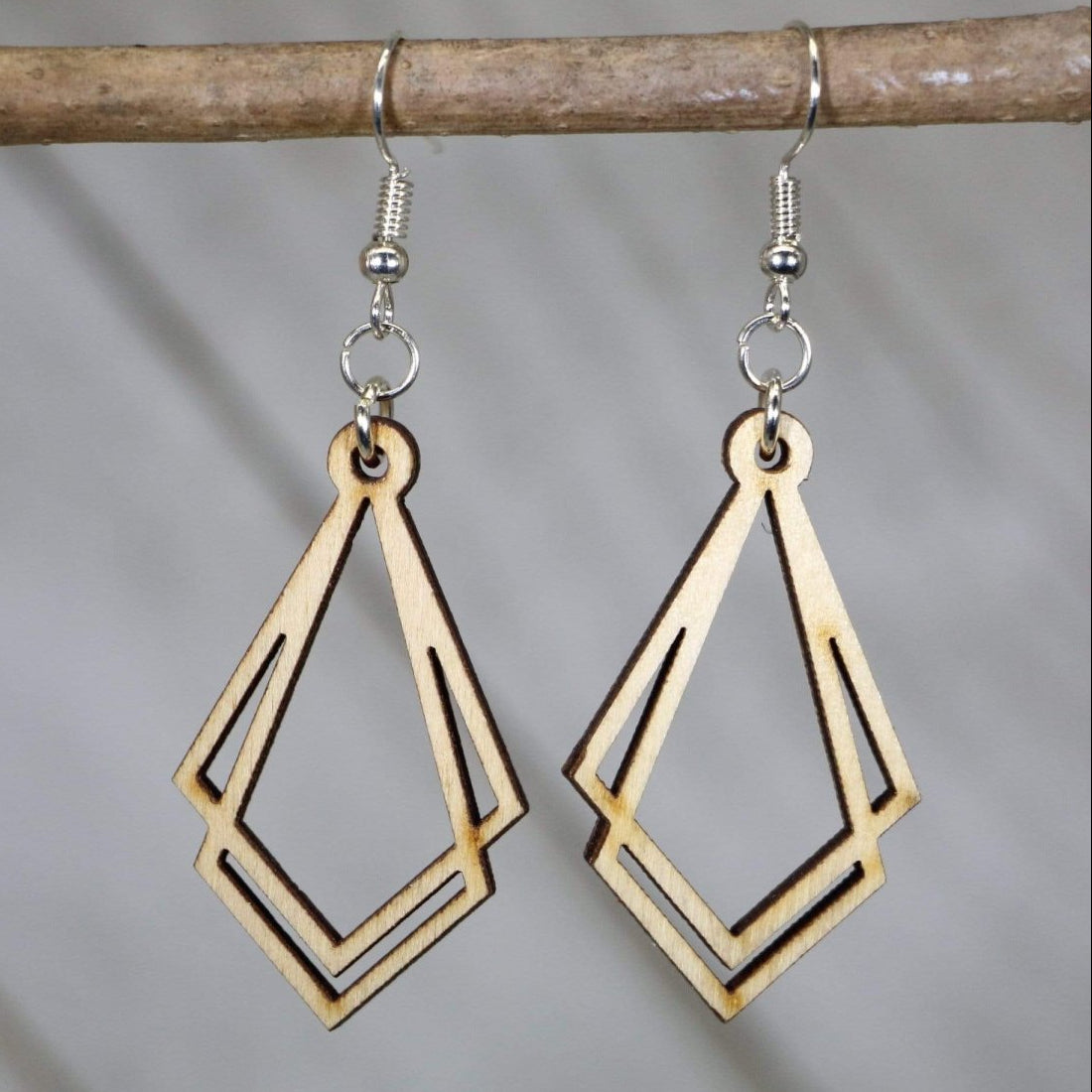 Great Gatsby Wooden Dangle Earrings - - Cate's Concepts, LLC