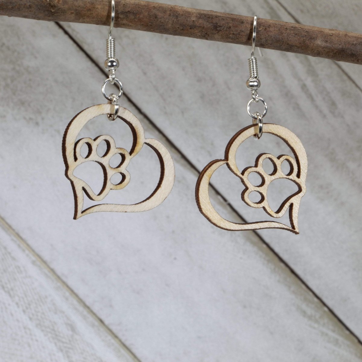 Paw print hotsell dangle earrings