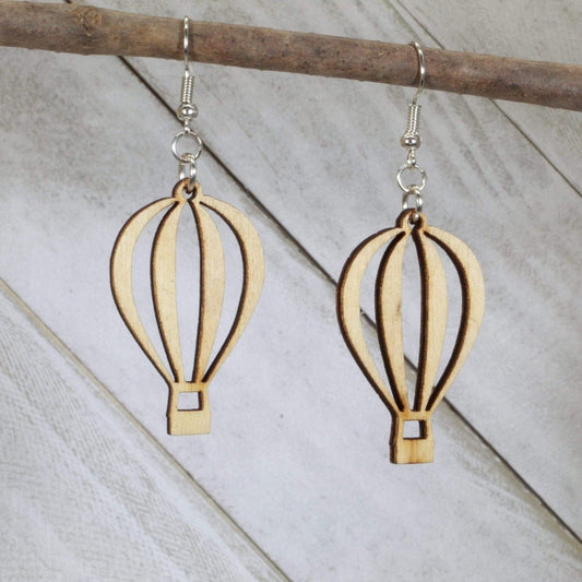 Hot Air Balloon Cutout Dangle Earrings - - Cate's Concepts, LLC