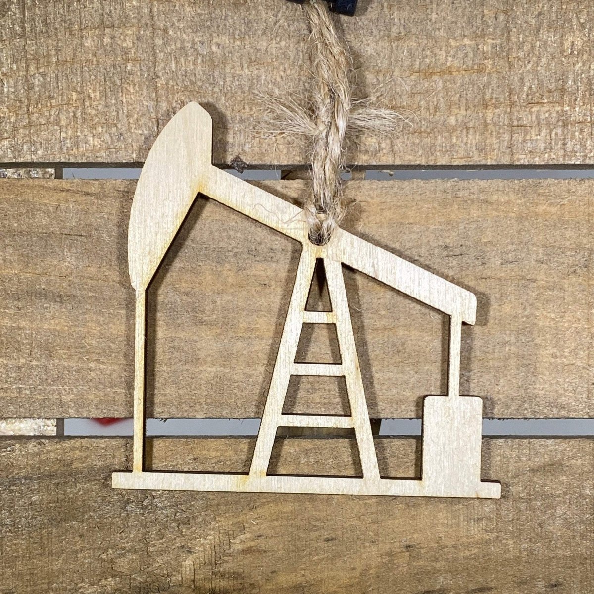 Oil Pump Jack Wooden Christmas Ornaments - - Cate's Concepts, LLC