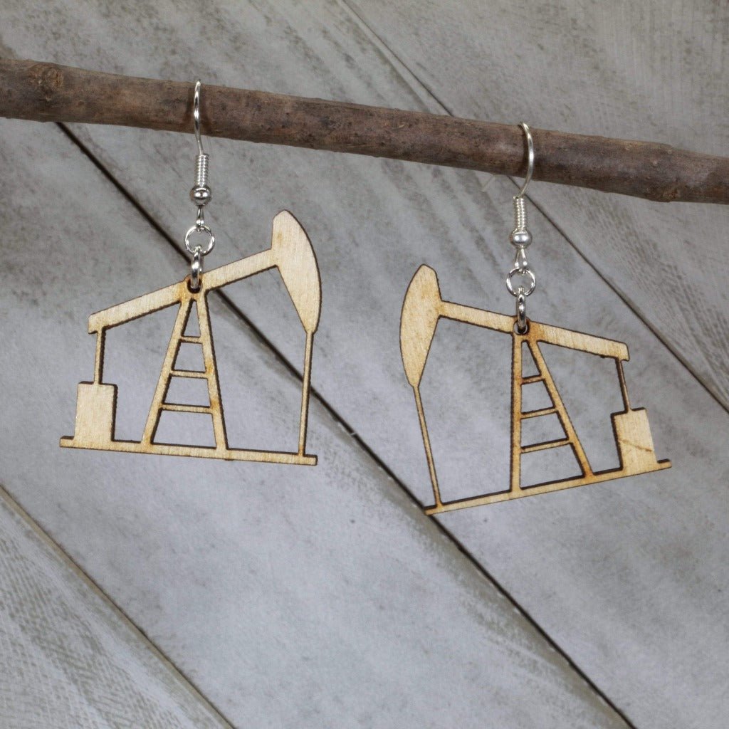 Oil Rig Pump Jack Dangle Earrings Cate's Concepts, LLC