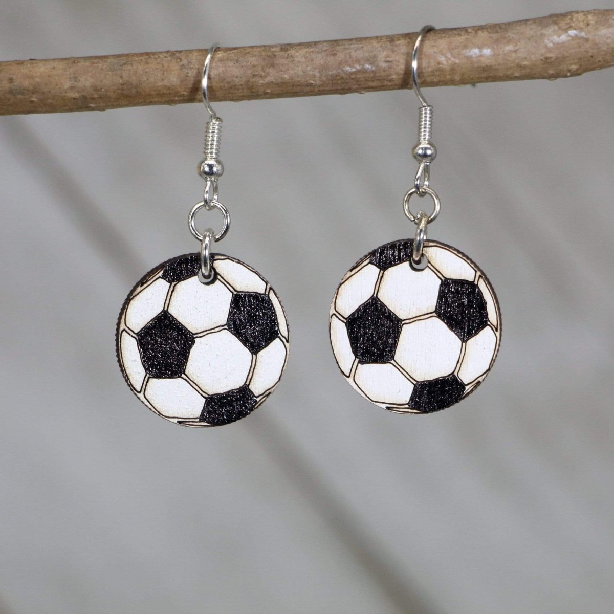 Wooden ball deals stud earrings