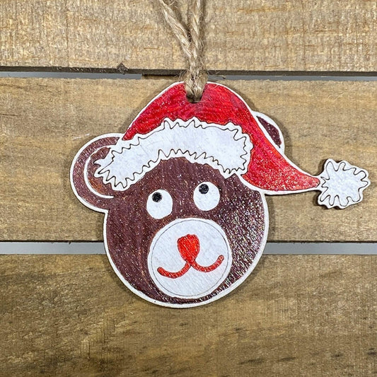 Teddy Bear Wooden Ornaments - - Cate's Concepts, LLC