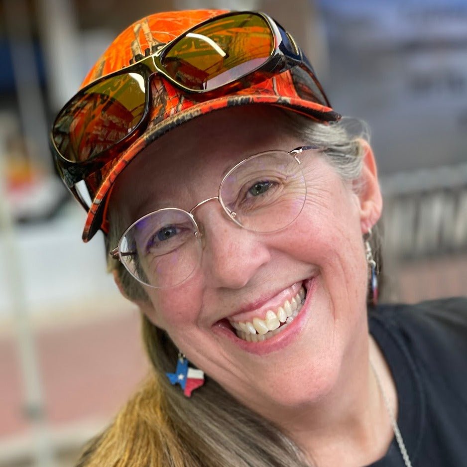 Texas State Flag Wooden Dangle Earrings - - Cate's Concepts, LLC