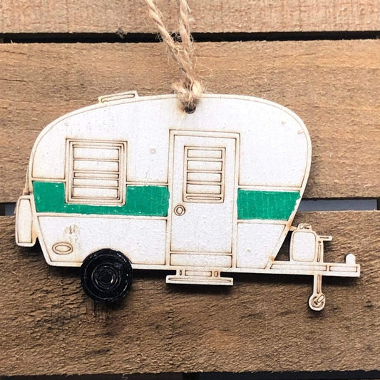 Vintage Camper Wooden Ornaments - - Cate's Concepts, LLC