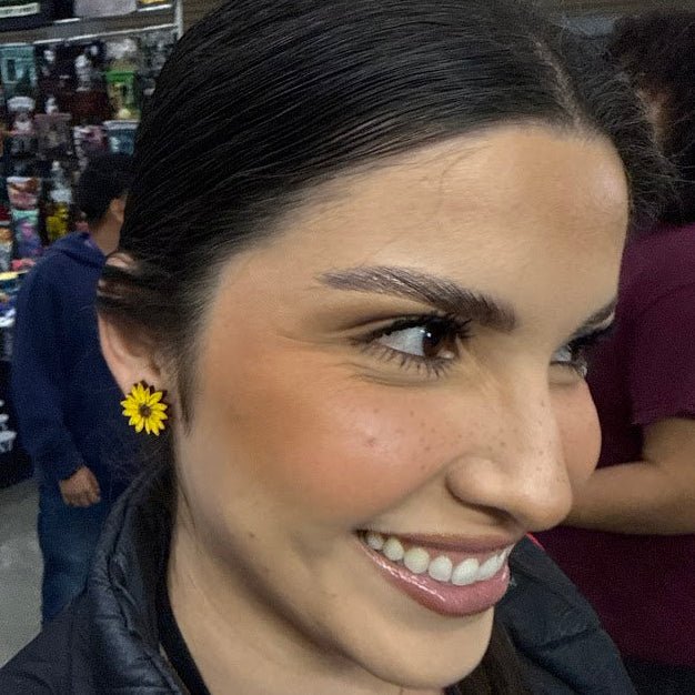 Kansas State Sunflower Dangle Earrings - Stud - Cate's Concepts, LLC