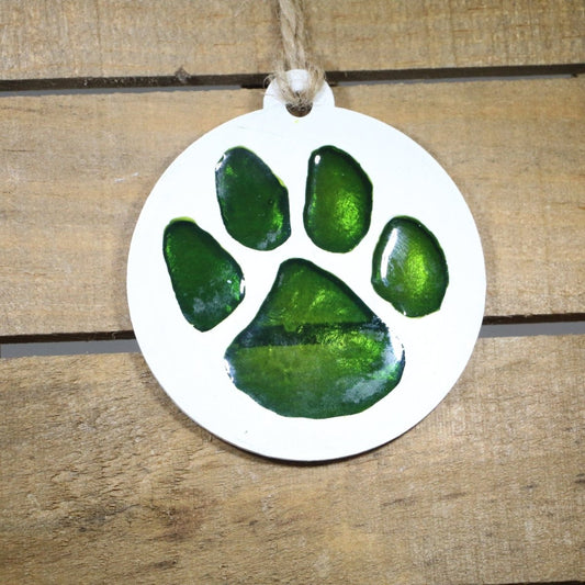 Resin Paws Wooden Ornaments - - Cate's Concepts, LLC