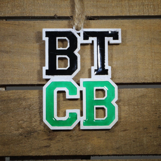 Brenham "BTCB" Wooden Ornaments - - Cate's Concepts, LLC