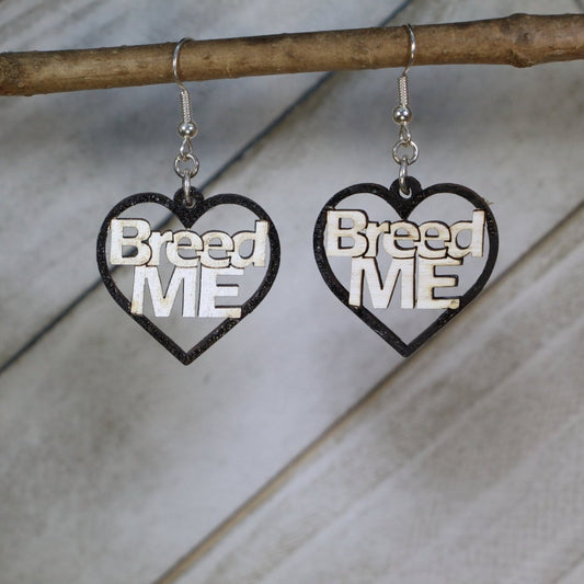 Captivating Breed Me Wooden Dangle Earrings - Black - Cate's Concepts, LLC