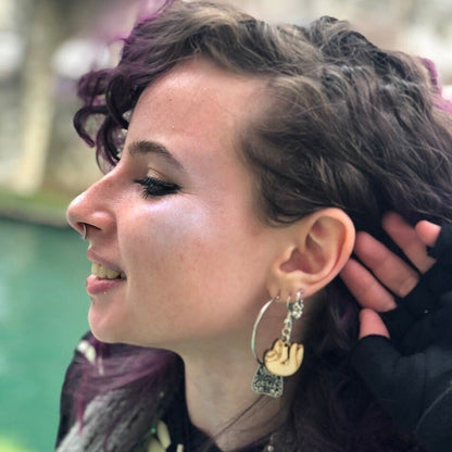 Cute Hanging Sloth Dangle Earrings - - Cate's Concepts, LLC