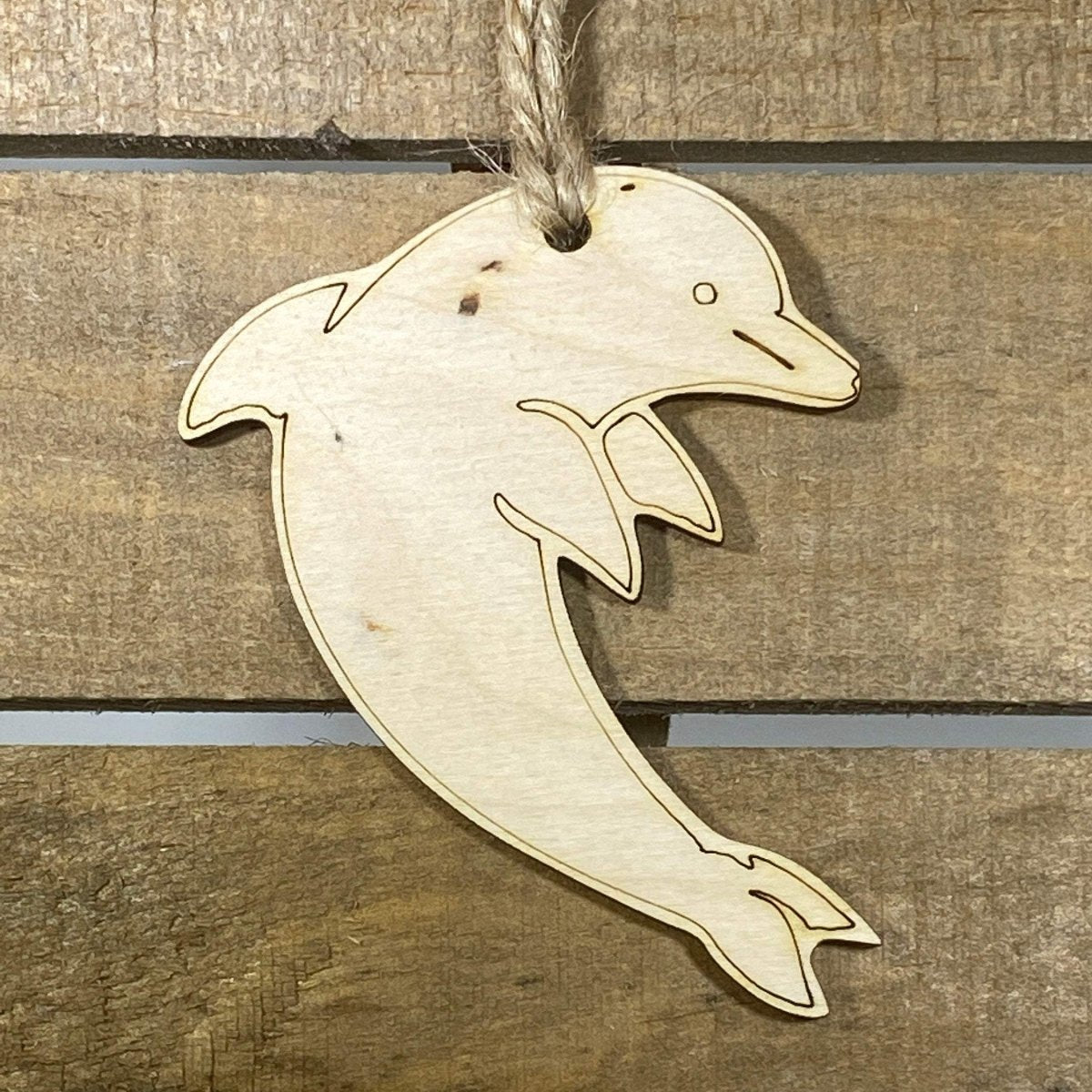 Dolphin Wooden Christmas Ornaments - - Cate's Concepts, LLC