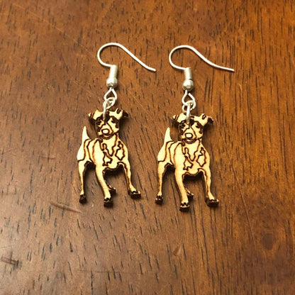 Jack Russell Terrier Dangle Earrings - - Cate's Concepts, LLC