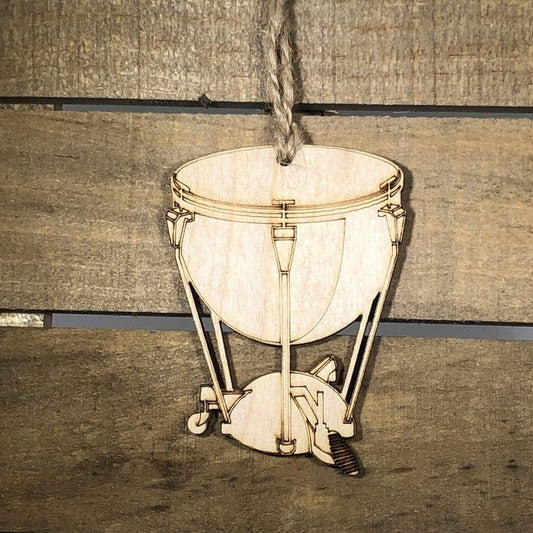 Kettle Drum Christmas Wooden Ornaments - - Cate's Concepts, LLC