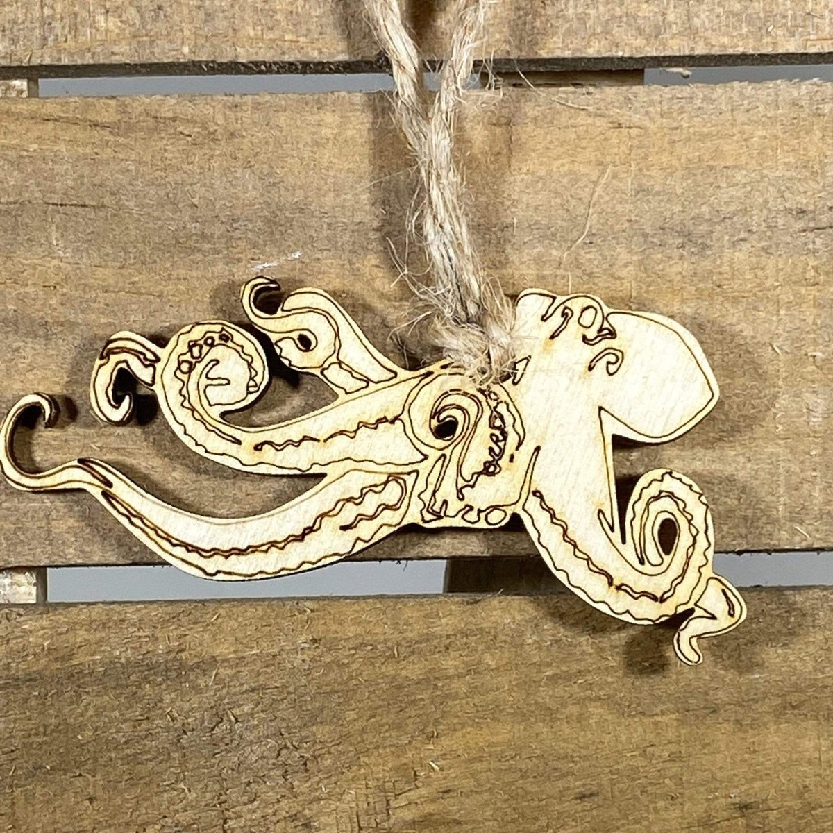 Kraken Wooden Christmas Ornaments - - Cate's Concepts, LLC