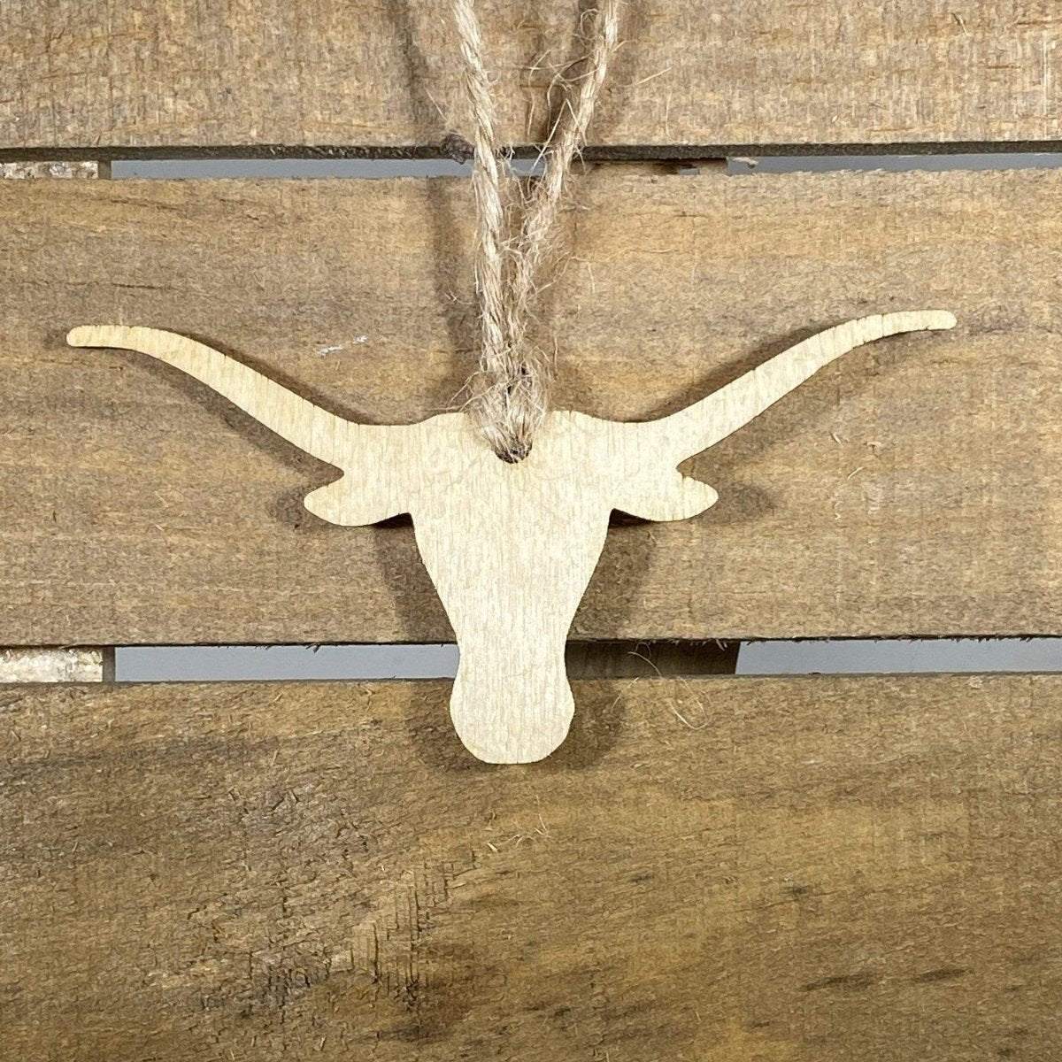 Longhorn Wooden Christmas Ornament - - Cate's Concepts, LLC