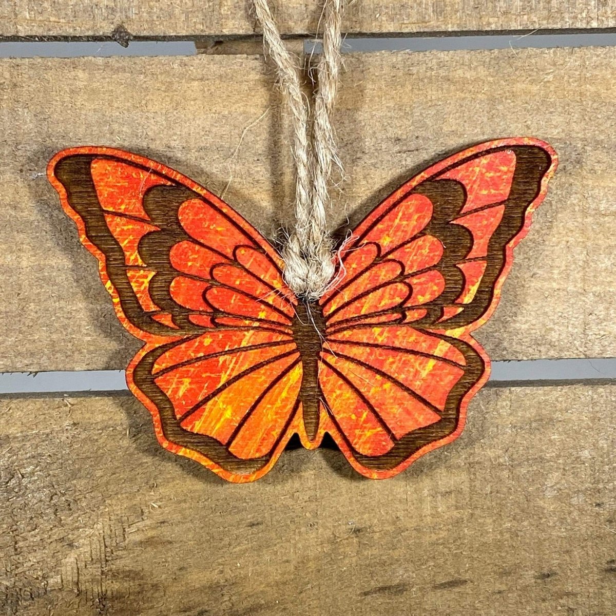 Monarch Wooden Christmas Ornaments - - Cate's Concepts, LLC