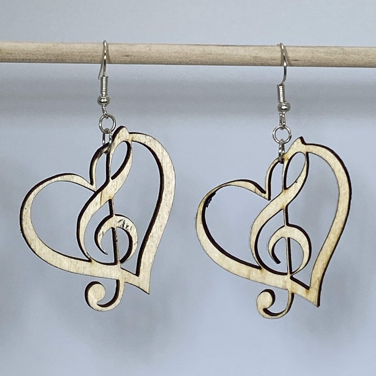 1Pair Korean Music Note Earring Heart of Treble and Bass Fashion