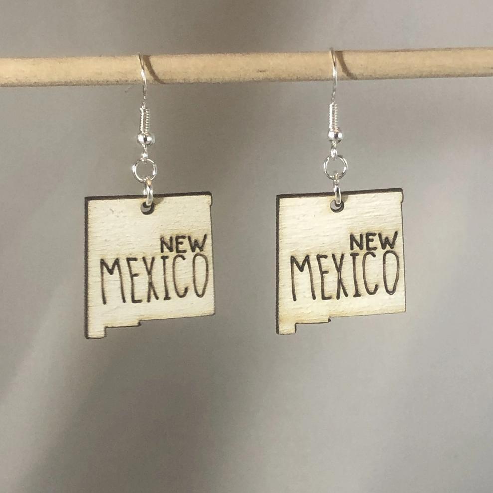 New Mexico State Dangle Earrings - - Cate's Concepts, LLC