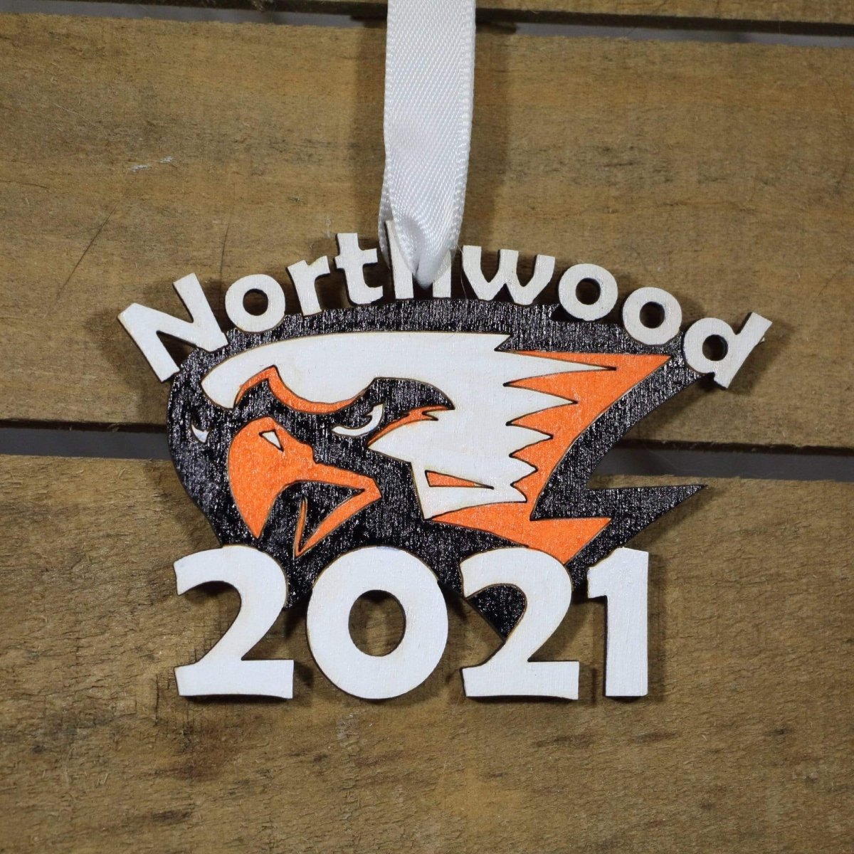Northwood Eagles 2021 Wooden Ornament - - Cate's Concepts, LLC