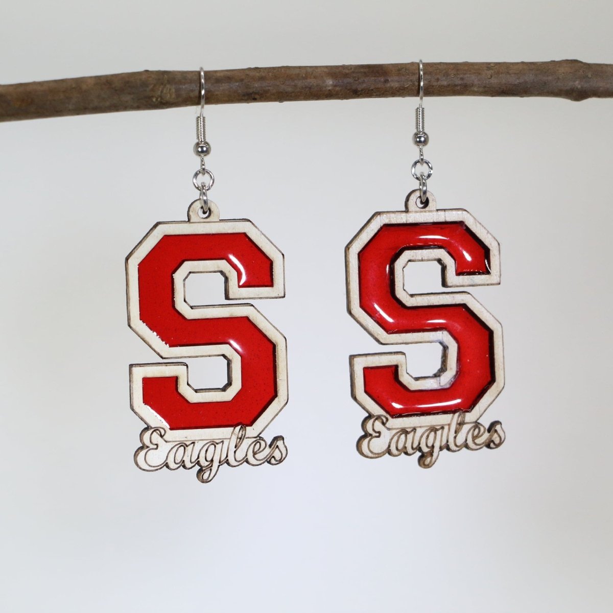 Salado Eagles High School Wooden Dangle Earrings - Dangle - Cate's Concepts, LLC