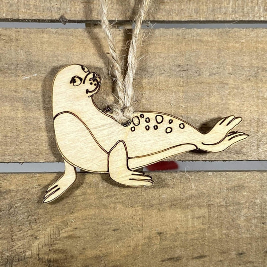 Sea Lion Wooden Christmas Ornaments - - Cate's Concepts, LLC