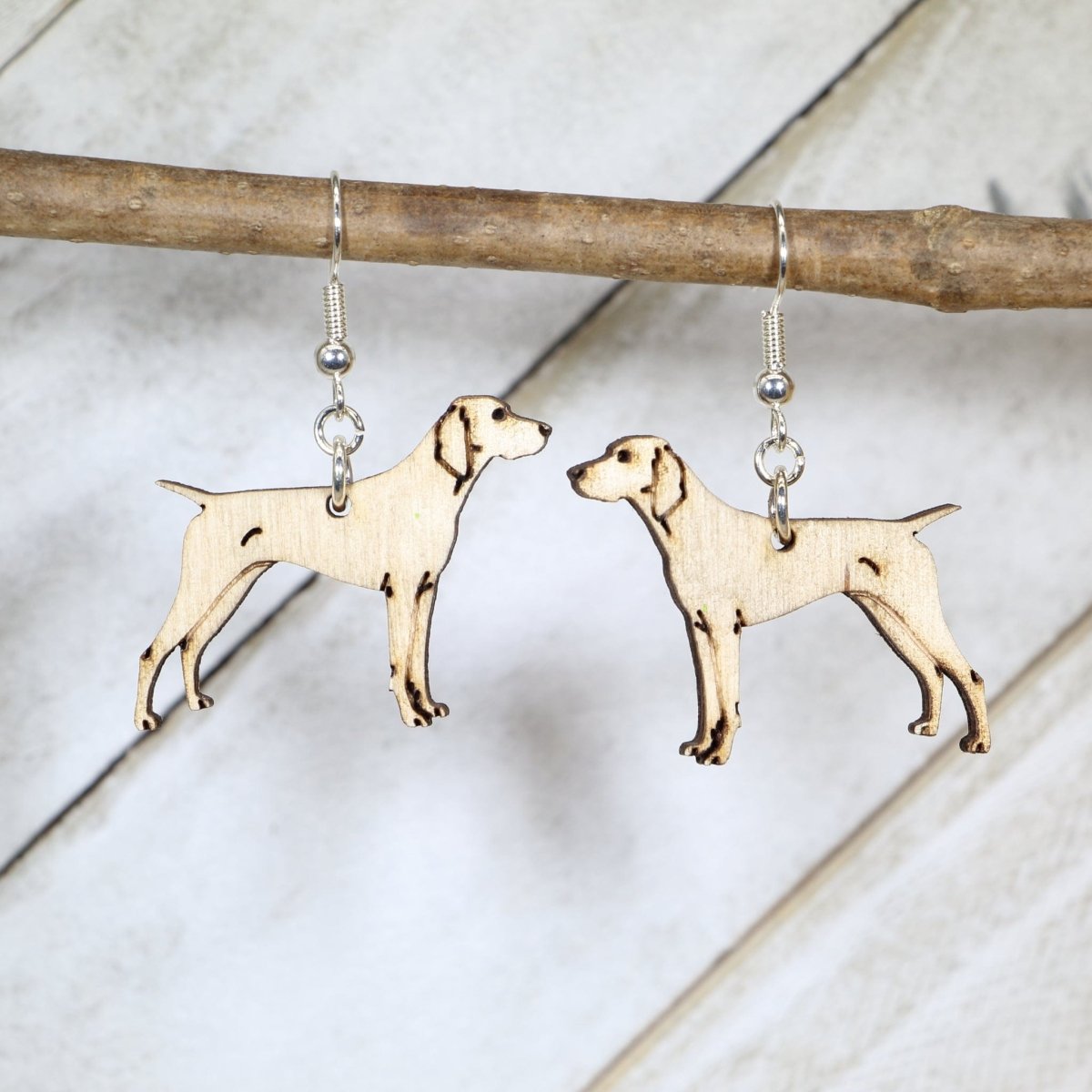Short Haired Pointer Dangle Earrings - Dangle - Cate's Concepts, LLC